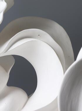 现代简约艺术摆件设计师样板房酒店装饰品花架陈设创意陶瓷工艺品