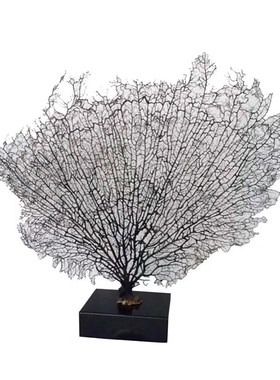 海印象现代轻g奢新中式酒店样板房售楼处客厅书房珊瑚树摆件装饰