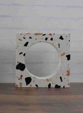 现货简约北欧几何形水磨石摆件家居电视柜装饰拱门半圆装饰品定制