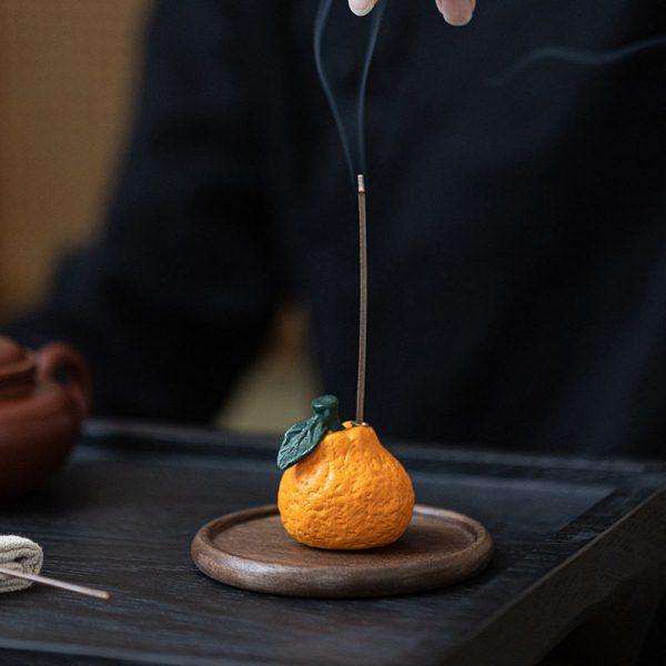 香插座香座线香盘底座香盘托盘架创意香炉中式橘子丑橘高端不落灰,淘宝优惠券,粉丝福利购,淘宝优惠卷