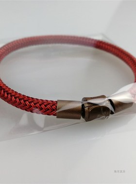 港版周生手绳f5mm粗防水钢丝绳可穿3D硬金转运珠子替换皮绳手链生