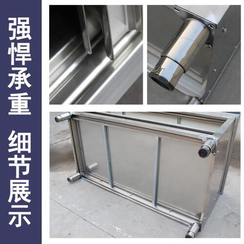 厨房操作台不锈钢工作台面储物柜切菜桌子带拉门案板商用专用饭店 - 图2