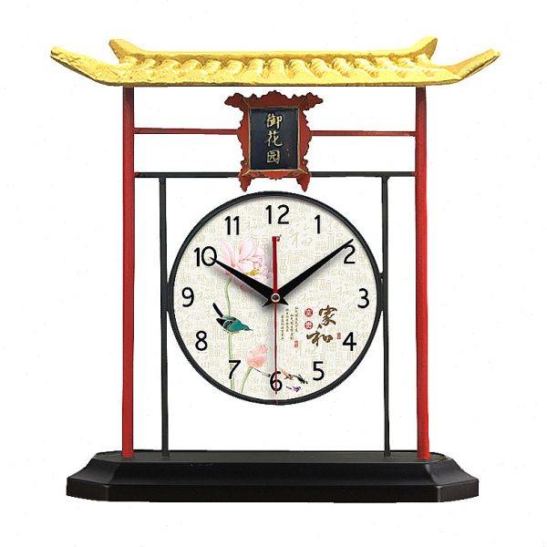 承沁新中式铁艺摆件陶瓷座钟台式摆钟表创意个性客厅装饰静音时钟,淘宝优惠券,粉丝福利购,淘宝优惠卷