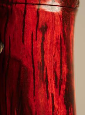 小叶紫檀竹节横财 摆件客厅收藏品创意中式摆件桌面工艺品