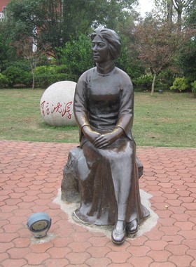 玻璃钢人物雕塑创意渔民渔业文化小品挑担渔女雕塑城市园林景观