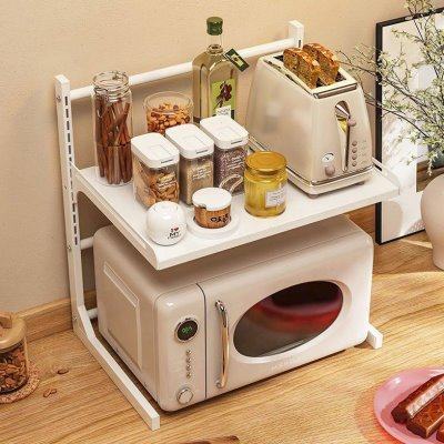 台面多层可伸缩微波炉加厚置物架厨房家用收纳烤箱锅架隔层架子,淘宝优惠券,粉丝福利购,淘宝优惠卷