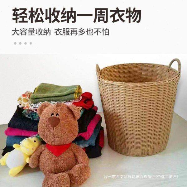 收纳桶理发理发店日式藤编毛巾美发店收纳筐脏衣篓酒店布草脏衣篮,淘宝优惠券,粉丝福利购,淘宝优惠卷