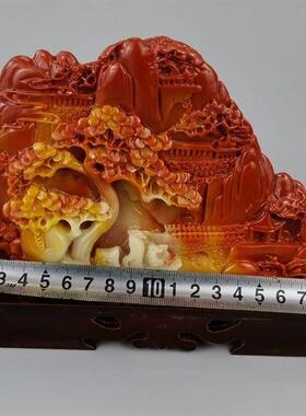 仿玉石寿山石雕仿独玉福在眼前余关水家关摆件玄居装饰玄风摆件