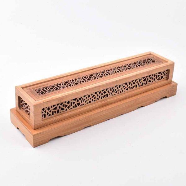 楠竹卧香炉线香盒竹木制熏香炉复古镂空焚香炉卧式藏香檀香托香座,淘宝优惠券,粉丝福利购,淘宝优惠卷