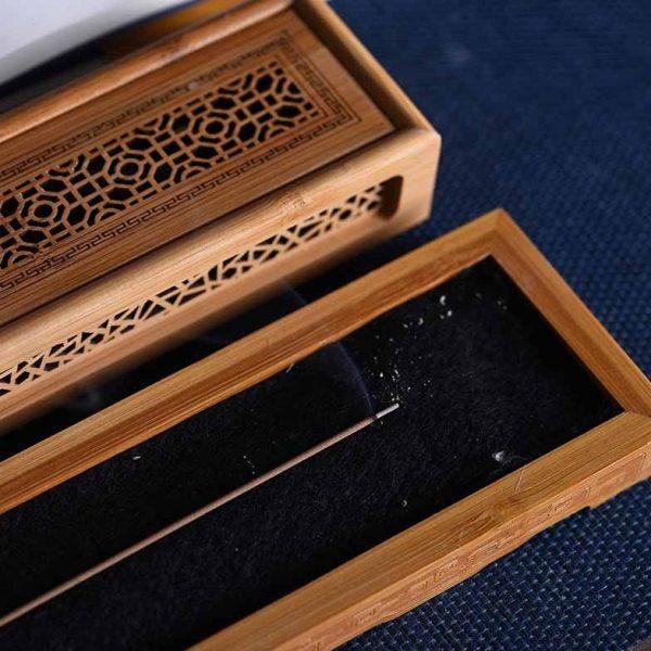 楠竹卧香炉线香盒竹木制熏香炉复古镂空焚香炉卧式藏香檀香托香座,淘宝优惠券,粉丝福利购,淘宝优惠卷
