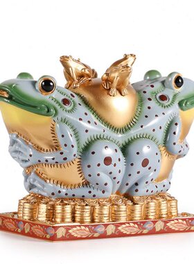 妙如意 李居明吉祥物南方大蛙财摆件八白正财位客厅摆设