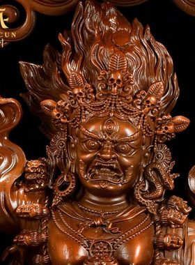 藏村吉祥天母护法家用铜像摆件古铜定制家居客厅用品