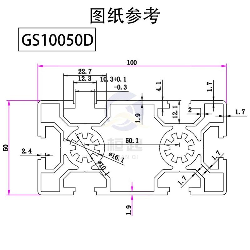 欧标50100工业铝型材50*10A0设备机架重型铝型材加厚铝合金型材 - 图0
