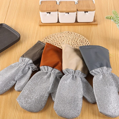 【下单立减50】加长加厚钢丝洗碗手套多功能刷锅洗碗耐高温手_WF - 图0