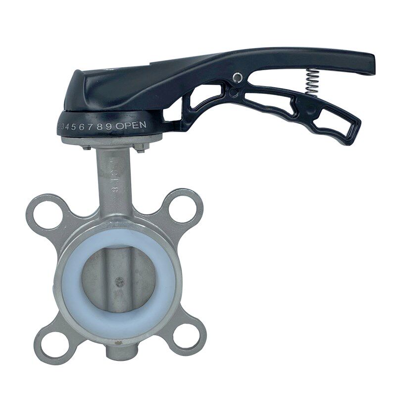 XL鸭嘴对夹蝶阀D71X-10P工业级304F铝合金手柄 无负压设备专用DN5 - 图2