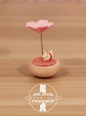 【迷日】莲花原木不倒翁你本原装进口浅草院寺汽车桌创意可爱摆件