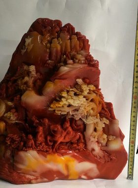 仿寿山石原石大摆件走马上任家居客厅办公室大石头装饰品树脂摆设