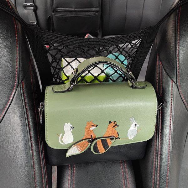 汽车前排座椅储物网兜后座隔离车载防护中间收纳袋挡网车内防儿童,淘宝优惠券,粉丝福利购,淘宝优惠卷