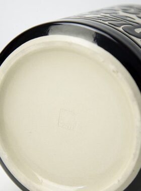 磁州窑收纳毛笔笔筒陶瓷艺术品摆设文房四宝复古笔筒中式创意文具