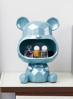 几何暴熊钥居匙收纳摆件进门入户玄家桌面装饰力品乔迁新居轻CX31