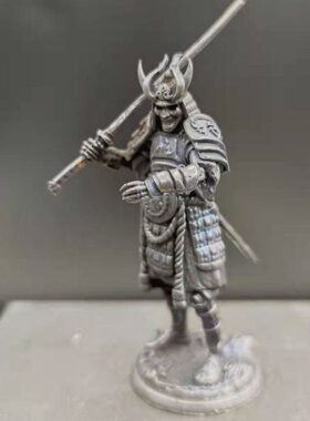 鬼武士纯铜手办古代兵人赏金猎人波巴菲特黑武士暴风白兵模型摆件