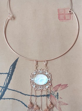 包邮87版红楼梦贾宝玉通灵宝玉璎珞项圈 带字可取 W纯铜镀保色金