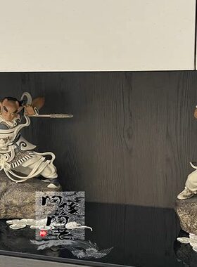 陶瓷工艺品 石湾公仔 千里眼顺风耳 风调雨顺