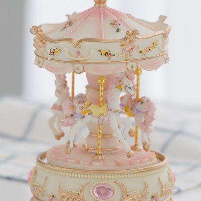 发光旋转木马音乐盒八音盒送小女孩公主同学少女心儿童女生日礼物,淘宝优惠券,粉丝福利购,淘宝优惠卷