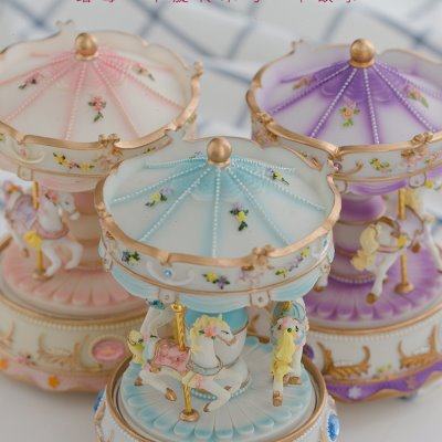 发光旋转木马音乐盒八音盒送小女孩公主同学少女心儿童女生日礼物,淘宝优惠券,粉丝福利购,淘宝优惠卷