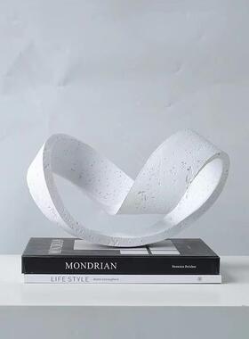 现代轻奢几环何形摆件仿创艺术洞石摆意设客厅电视柜装ali-8027饰