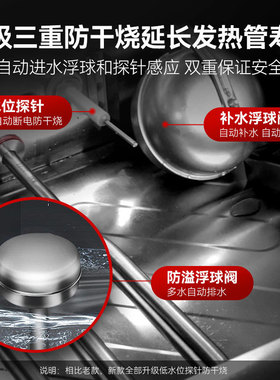 喜莱盛商用蒸饭柜不锈钢智能款食堂酒店蒸饭车智能温控自动补水