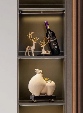 马上有钱摆件招财陶瓷老板办公室客厅桌面高档家居装饰Z品开业礼