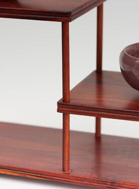 檀红木高低架古架多宝架紫砂壶BUP博茶壶花瓶架奇石石奇玉器底座