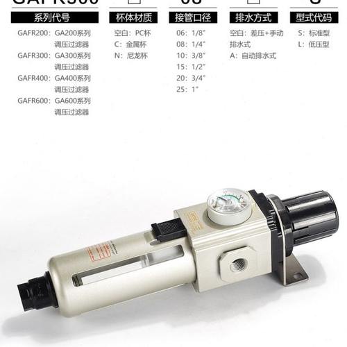 原装亚德客气动过滤器油水分离器GAF200-08/GAF300-10/GAF400-15 - 图1