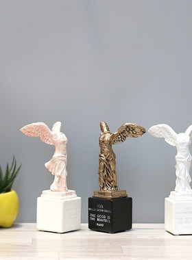 古希腊神话人物胜利女神摆件法国卢浮宫雕塑树脂工艺品家居装饰品
