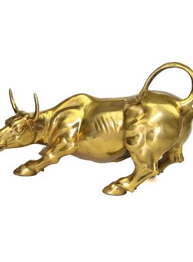 铜生肖牛摆件华尔街牛十二生肖铜牛大号牛客厅办公室