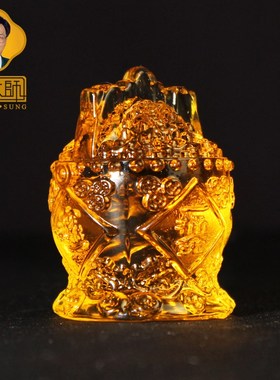 宋韶光大师新款 一桶金 钱罐 黄水晶摆件商务礼品