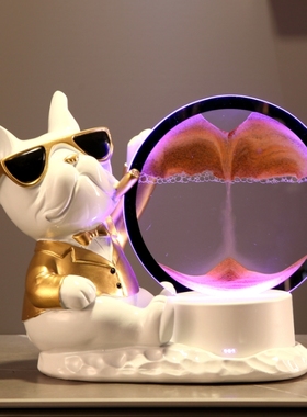 流沙画沙漏摆件氛围夜灯客厅卧室酒柜电视整体橱柜玄关轻奢新家装