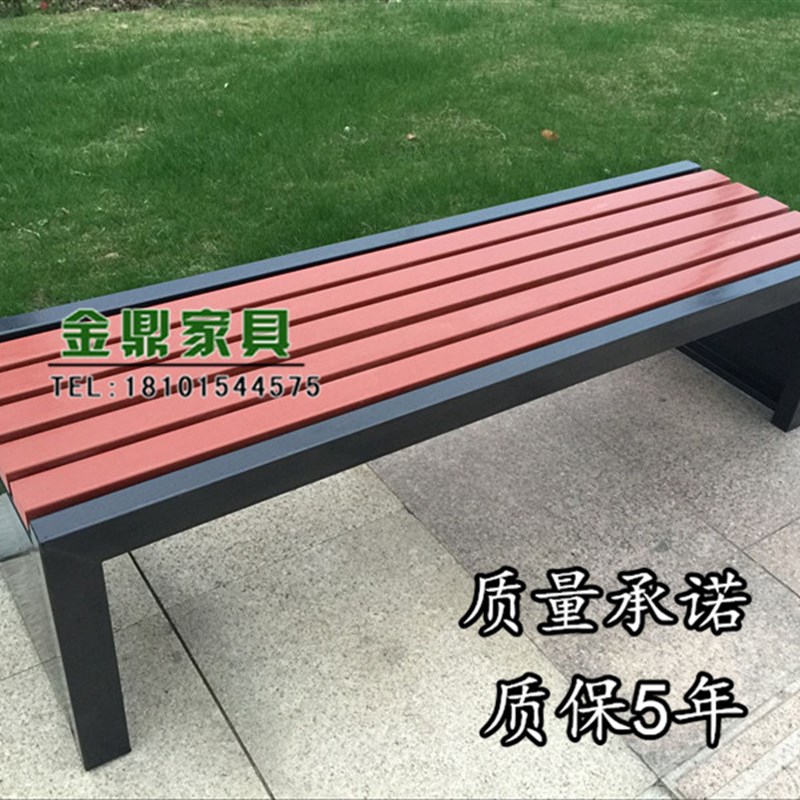 户外公园防腐塑木座椅广场室外排条椅G凳子园林学校休闲无靠背长 - 图2