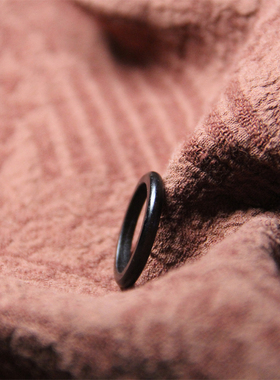 上觉手作墨原g创手工黑檀木戒指紫光檀潮酷指环男女朋友礼物包邮