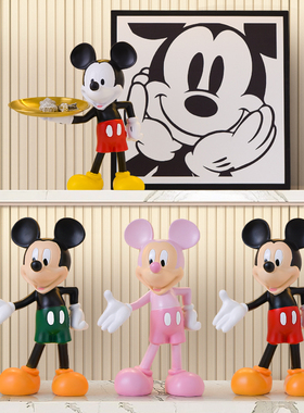 卡通迎宾米奇客厅酒柜装饰品摆件玄关电视柜展示柜网红米老鼠公仔