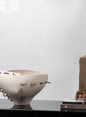 现代简约创HAJ意花器果盘摆装件样板客厅民宿桌家居间面饰品软装