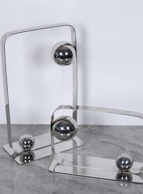 简现代金属框架球创意轻奢家居客书阳台软厅装069约房饰品球摆件