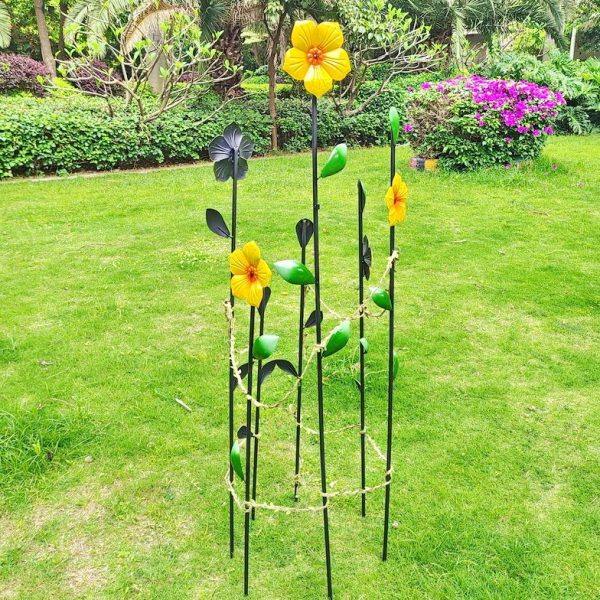 花园向日葵铁艺落地花架爬藤户外公园小清新室外草坪园地装饰栅栏,淘宝优惠券,粉丝福利购,淘宝优惠卷