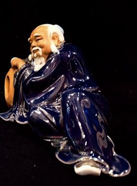 特 刘伶醉酒醉翁中式人物石湾公仔陶瓷客厅玄关盆景酒庄手工摆件