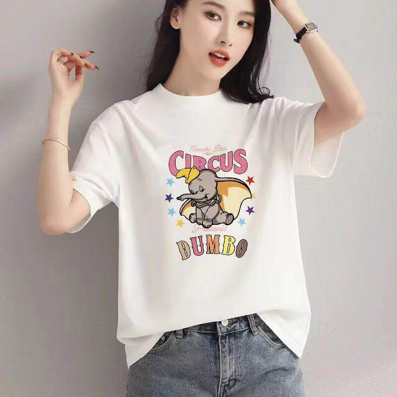 夏季时尚纯棉t恤男女装短袖韩版洋气宽松ins圆领半袖上衣0