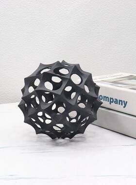 楼现简约金属空蜂代窝球创意圆00球装饰品家居样板间售部镂软装摆