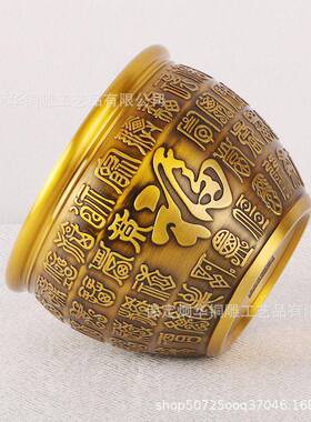 百福缸铜缸金属制做旧仿古铜礼512品装锦盒套装饰品摆件