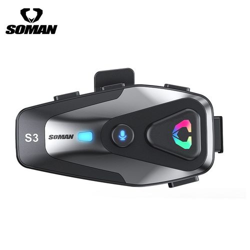 SOMAN摩托车头盔S3蓝牙耳机防水降噪高清语音头盔耳机源头厂家 - 图2