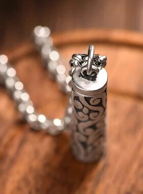 s925纯银中国风复古嘎乌盒吊坠